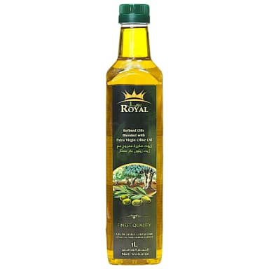 روغن خوراکی رویال ترکیبی با روغن زیتون بکر ممتاز ۱ لیتری