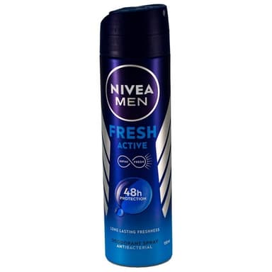 اسپری دئودورانت مردانه نیوآ مدل Fresh Active با ماندگاری 48 ساعته