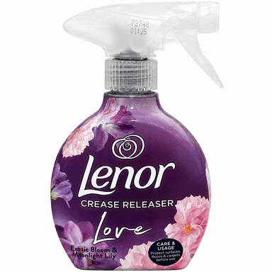 اسپری ضد چروک لباس لنور 500 میلی‌لیتر مدل Love Exotic Bloom & Moonlight Lily | Lenor Crease Releaser Spray Love Exotic Bloom & Moon